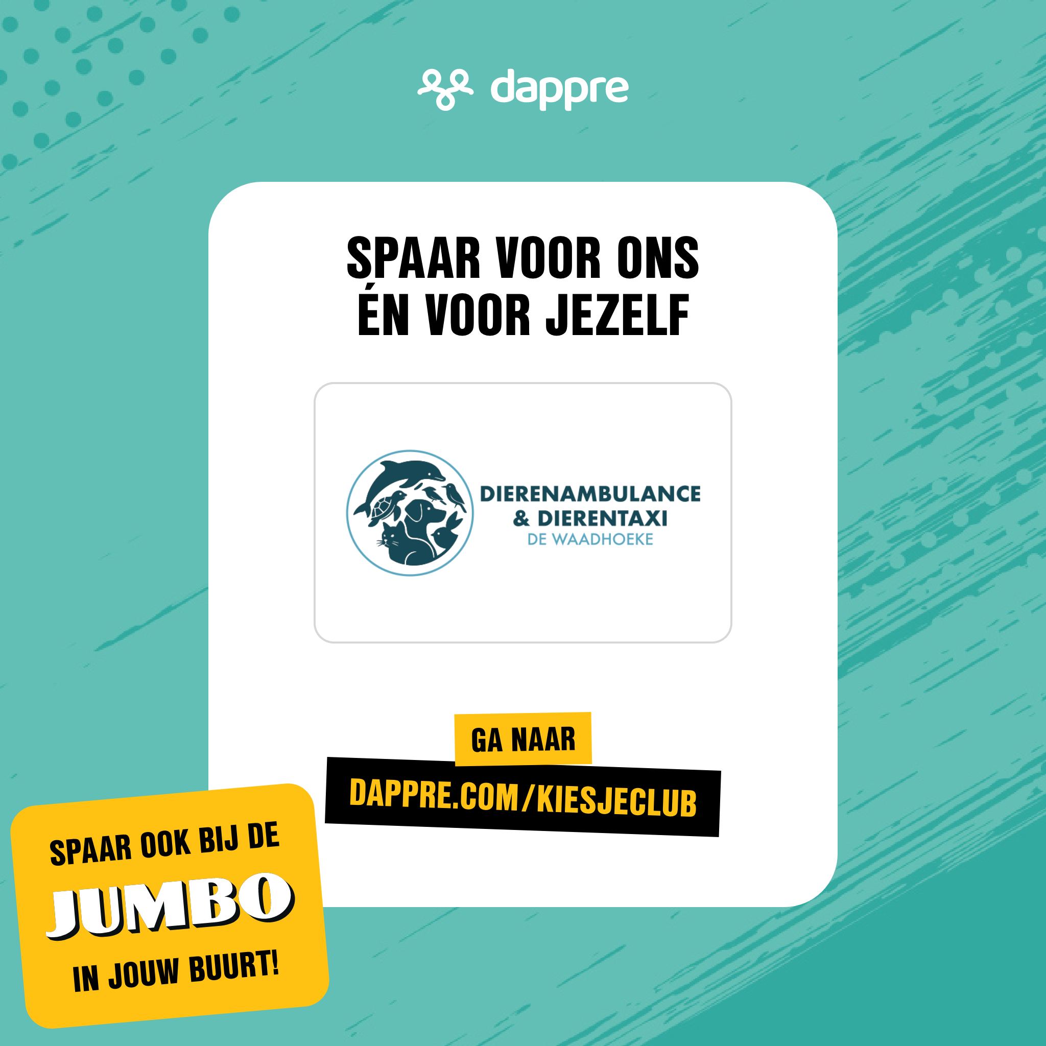 Spaar mee voor Dierenambulance & Dierentaxi De Waadhoeke